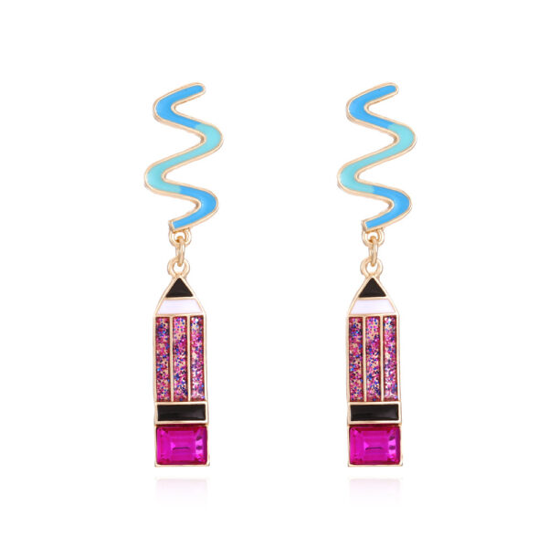 Wholesale Teacher's Day Crayon  Alloy Earrings