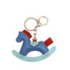 Wholesale Handmade Green Horse Bags Hanging Pieces Artificial Leather Keychains
