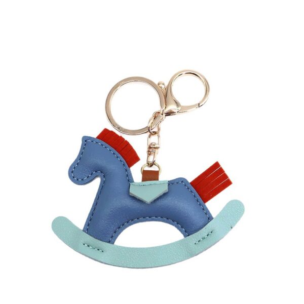 Wholesale Handmade Green Horse Bags Hanging Pieces Artificial Leather Keychains