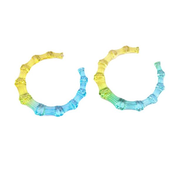 Wholesale Color Contrast Painted Slub Acrylic Earrings