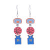 Wholesale Sports Style Baseball, Rugby, Basketball, Football, Long Wooden Earrings