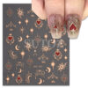 Wholesale 3D Foil Stamping Sun Moon Plastic Nail Stickers