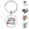 O1CN01XNEqgW1tijoi7HlCq_2212752275936-0-cib Wholesale Alloy Autism Ribbon Love Keychain