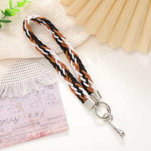K2501 ribbon pendant black and white Brown / 16mm wide rope