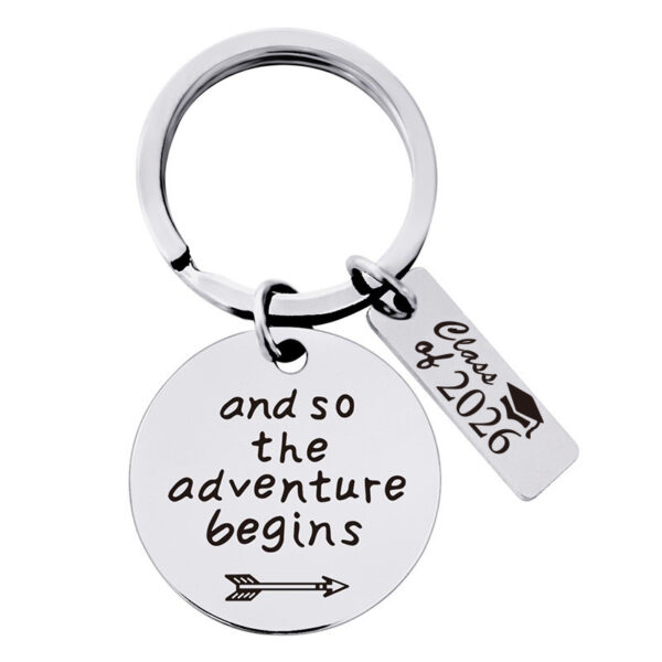 Wholesale Stainless Steel Graduation Season Lettering Keychain