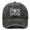 Wholesale DOG MOM Embroidered Cotton Washed Baseball Hat