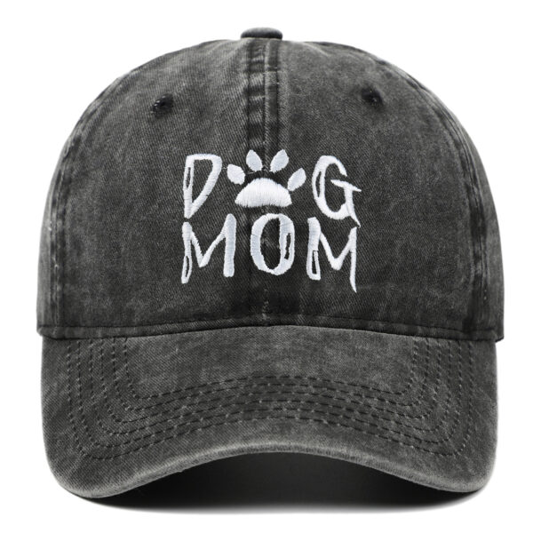 Wholesale DOG MOM Embroidered Cotton Washed Baseball Hat