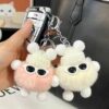 Wholesale Real Rex Rabbit Fur Small Briquette Elf Plush Keychain