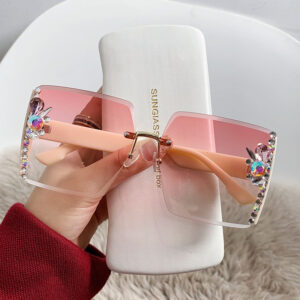 Factory Straight Hair] / B05-1 graceful-8859#[pink piece] inlaid with diamonds