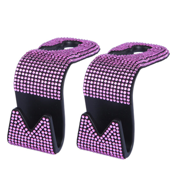 Wholesale Car Seat Backrest Rear Row Rhinestone Hooks