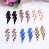 Wholesale Rainbow Leopard Stripe Acrylic Earrings