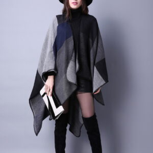 Large checkered black / 135-175CM