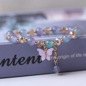 Purple butterfly bracelet/free bag