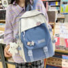 Wholesale 2023 Spliced Diagonal Label Nylon Backpack