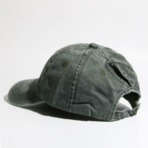 Washed horsetail cap/Army Green / Adjustable
