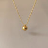 Wholesale Titanium Steel Small Ball Necklace