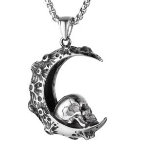 Moon Skull + Stainless Steel Chain