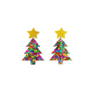 Colorful sequin five-pointed star christmas tree n45