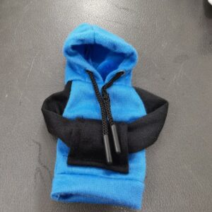 Eye-catching blue and black stitching