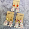 Wholesale Christmas Tree Wooden Earrings