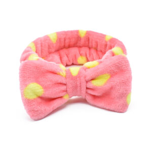 08#Watermelon red and yellow dots (bow headband)