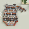Wholesale Cotton Western Style Aztec Pattern Baby Onesies