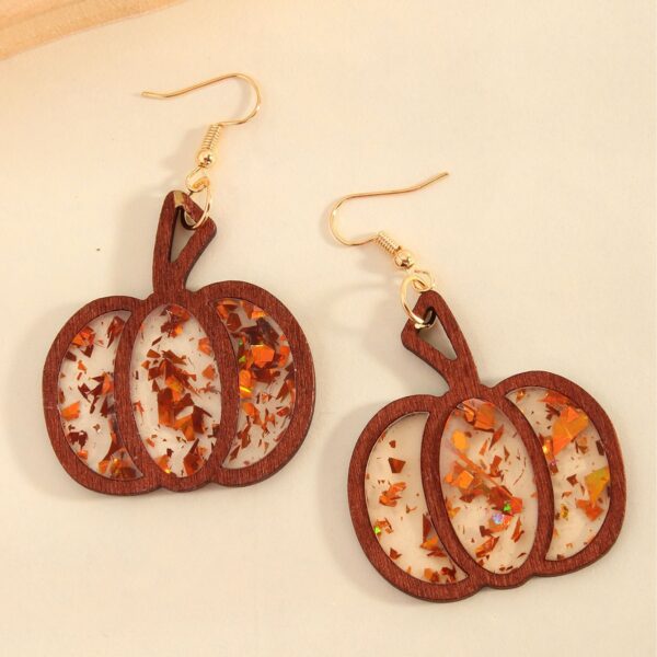 Wholesale Halloween Simple Fashion Personalized Novel Splicing Pumpkin Acrylic Earrings