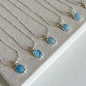Wholesale Aquamarine Silver Necklaces