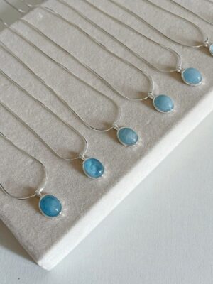 Wholesale Aquamarine Silver Necklaces
