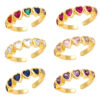 Wholesale Gold Plated Brass Love Heart Ring