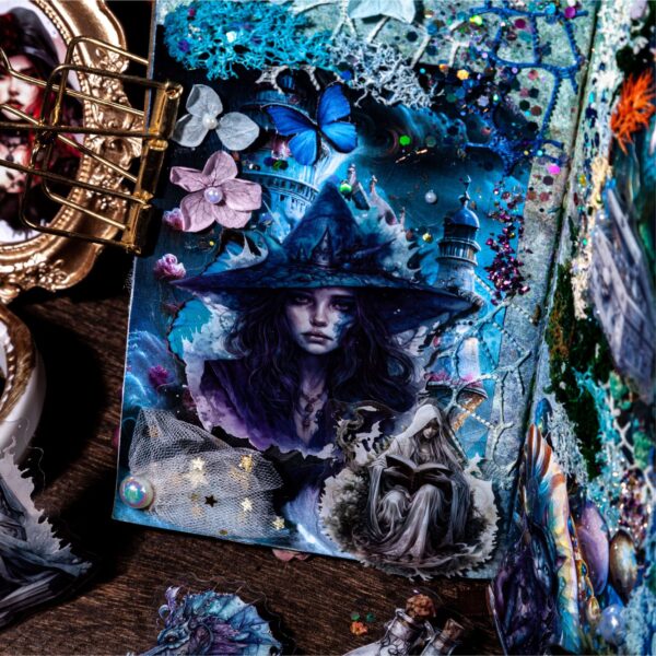 Wholesale Retro StoryPET Sticker Pack Handbook Material Decoration Collage Base Sticker 6 Types