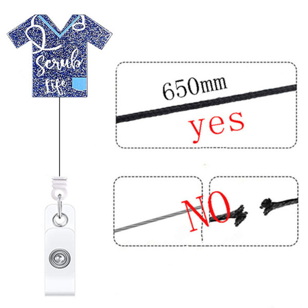 Wholesale Acrylic Doctor Nurse Stethoscope Telescopic Keychain