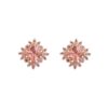 Wholesale Geometric Square Full Diamond Flower Earrings