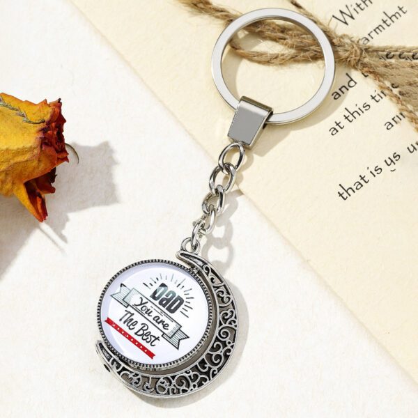 Wholesale DAD Father's Day Time Stone Metal Keychain