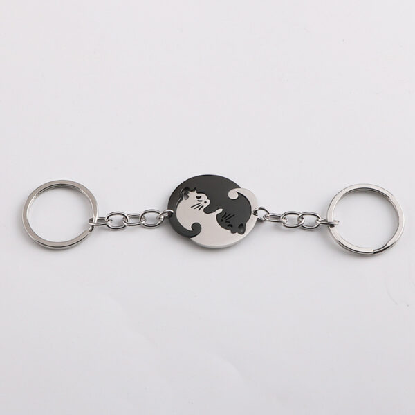 Wholesale Love Cat Metal Keychain