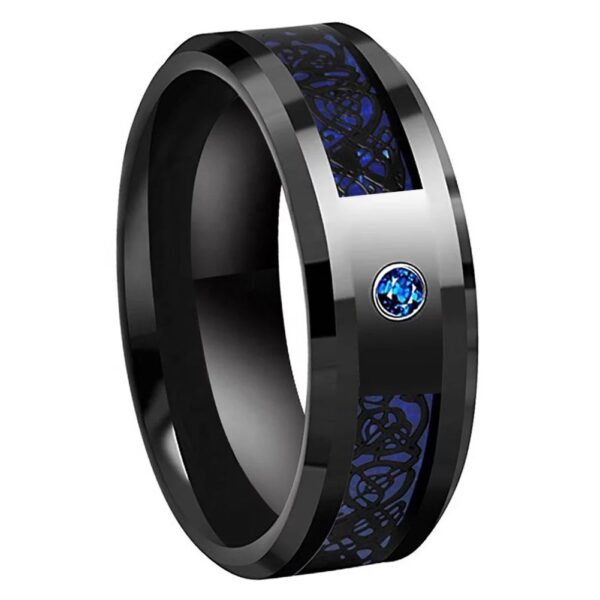 Wholesale Zircon Inlaid Titanium Steel Ring