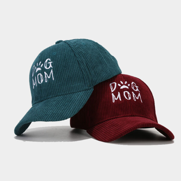 O1CN01XkfofV2AbGxS4VNNr_2496528221-0-cib Wholesale DOG MOM Embroidered Corduroy Baseball Caps