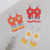 Wholesale Flowers Tassels Rice Beads Earrings