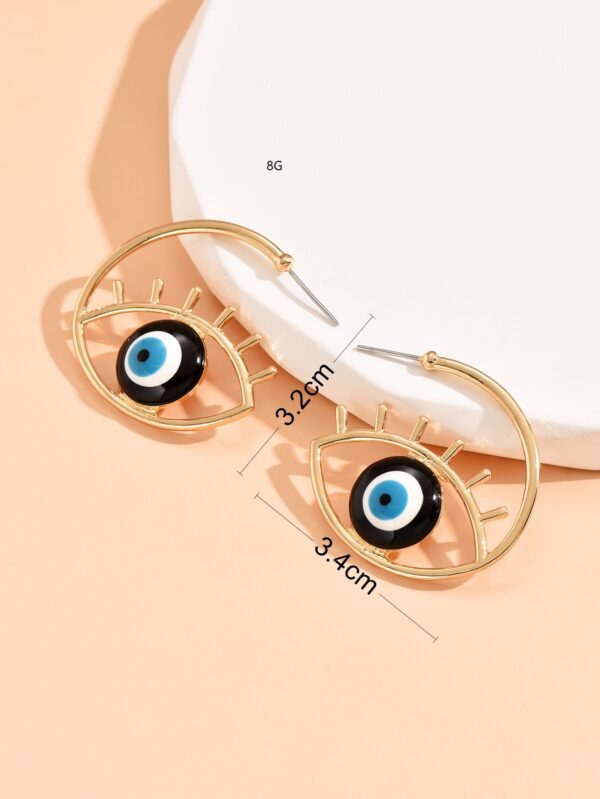 Wholesale Devil Eyes Vintage Oil Drips Metal Earrings