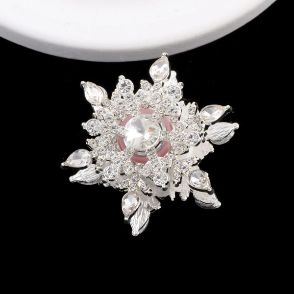 Wholesale Double-sided Snowflake Transfer Alloy Clay Drill Ball Straight Hole Beads DIY Accessories