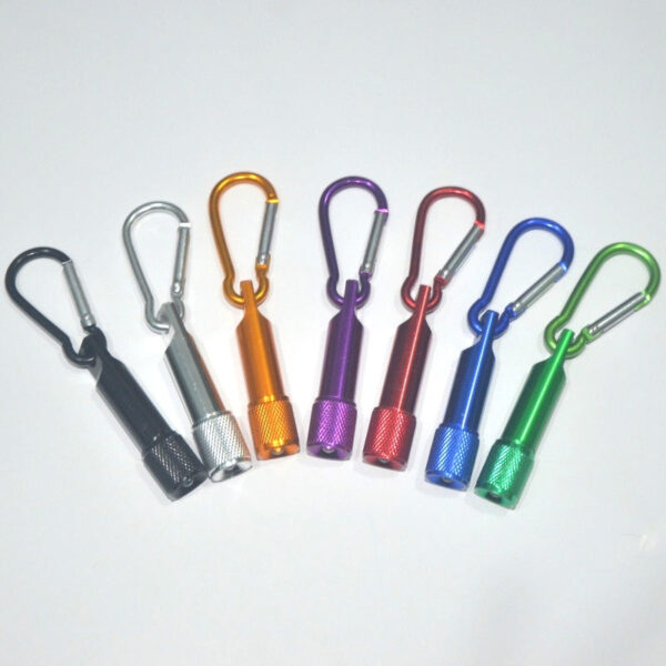 Wholesale Aluminum Alloy Carabiner LED Mini Flashlight