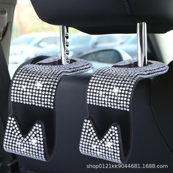 Wholesale Car Seat Backrest Rear Row Rhinestone Hooks