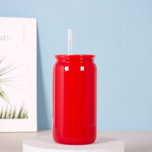 16OZ Single Layer Plastic Cover Big Red / 401-500ml