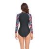 Wholesale Surf Wear Triangular One-Piece Swimsuit Long Sleeve Zipper Color Printing Swimwear