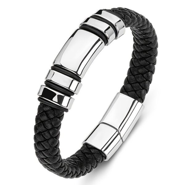 Wholesale of New Fashionable Men's Leather Alloy Bracelet