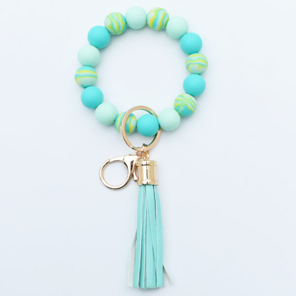 O1CN01XriTjg1N8Ukx73ys7_2508931525-0-cib-1 Wholesale Silicone Bead PU Tassel Wrist Keychain