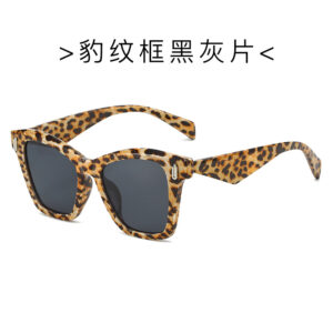 C5 leopard frame black and gray European and American sunglasses
