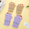Wholesale Autumn and Winter Christmas Snowman Touch Screen Imitation Cashmere Cycling Plush Thickened Gloves