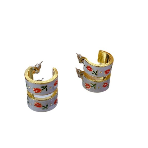 O1CN01XtfyLe1Bs2lwD5BhE_0-0-cib Wholesale Chinoiserie Enamel Tulip Alloy Earrings