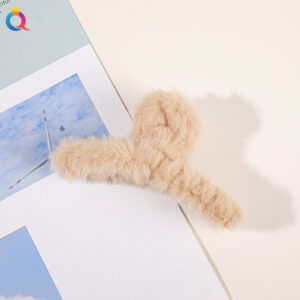 Plush solid color gripper-light coffee / Qiyue factory direct sales